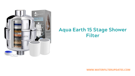Aqua Earth 15 Stage Water Softener Shower Head Filter