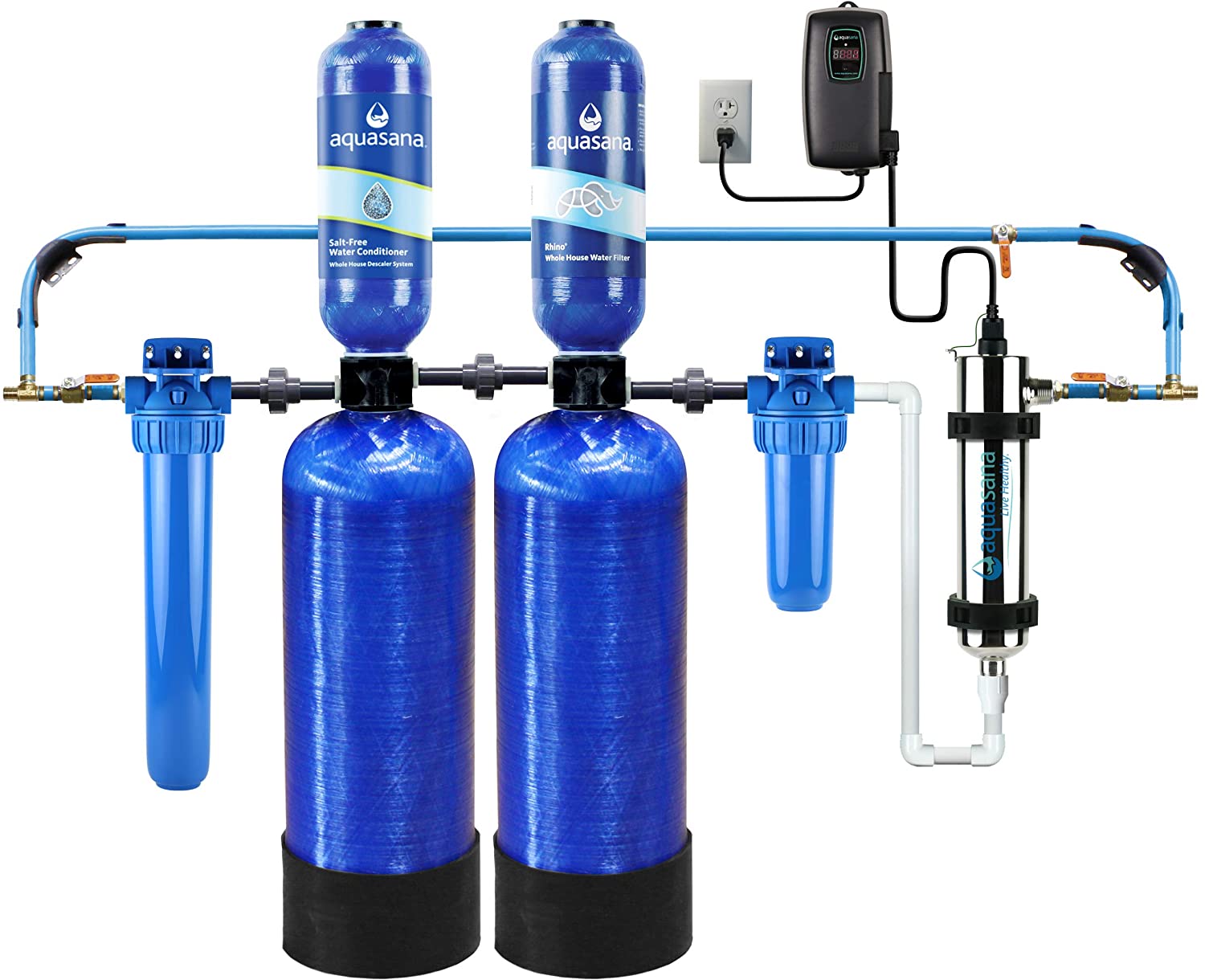 Aquasana WQ-Well UV PRO Ast Salt-Free Water Softener for Well Water